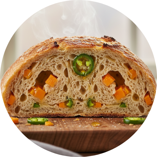 Cheddar + Jalapeño + Honey Sourdough Loaf