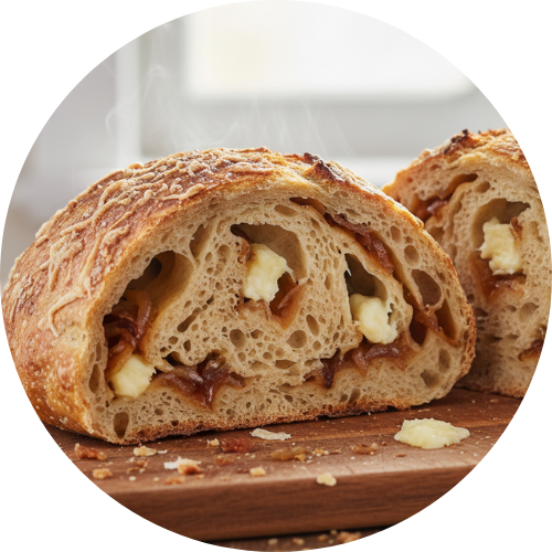 Caramelized Onion, Gruyere + Thyme Sourdough Loaf